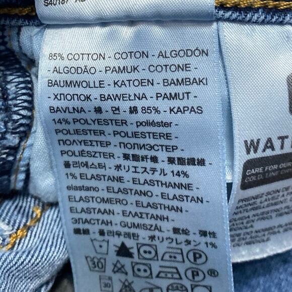 Levi's Ribcage Straight Women's Blue High Waisted Cropped Denim Jeans Size 26 - Picture 6 of 6